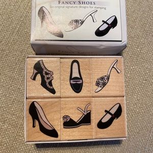 Shoes Rubber Stamps Set Card Craft Arts Women Cute